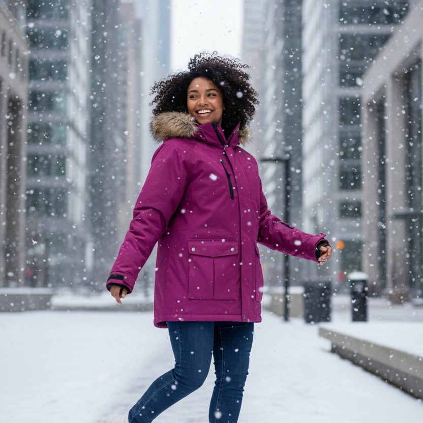 Dsg Women's Magenta Ski Jacket - Baby It’s Cold Outside